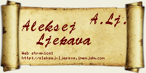 Aleksej Ljepava vizit kartica
